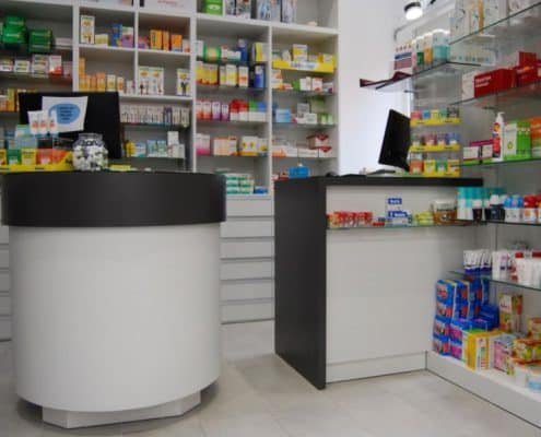 mostrador a medida farmacia