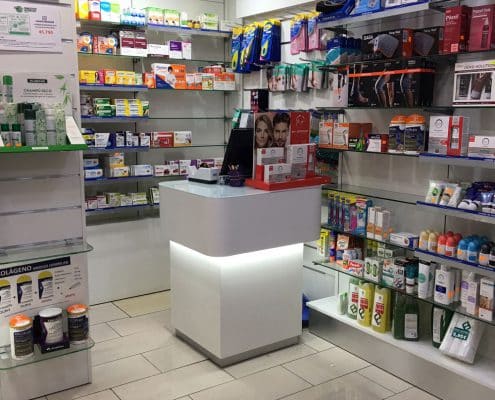 mostrador para farmacia