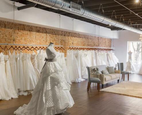 mobiliario para tienda de novias