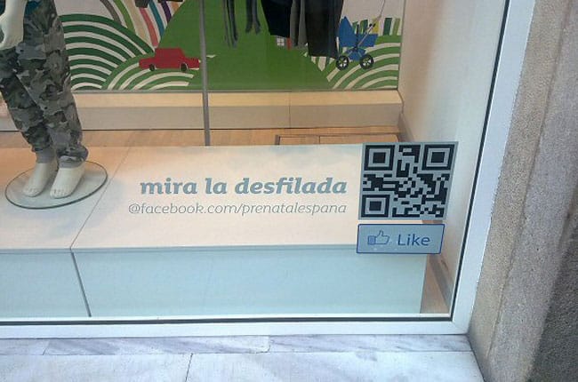 qr en el escaparate